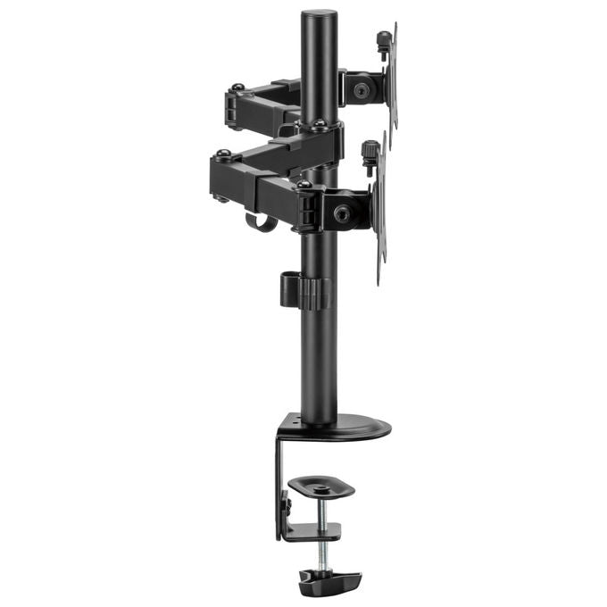 Equip Staffa Doppio Monitor Articolata 17-32'' VESA 100x100 9kg Nero da Tavolo