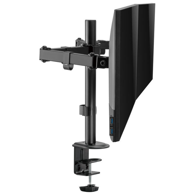 Equip Staffa Doppio Monitor Articolata 17-32'' VESA 100x100 9kg Nero da Tavolo