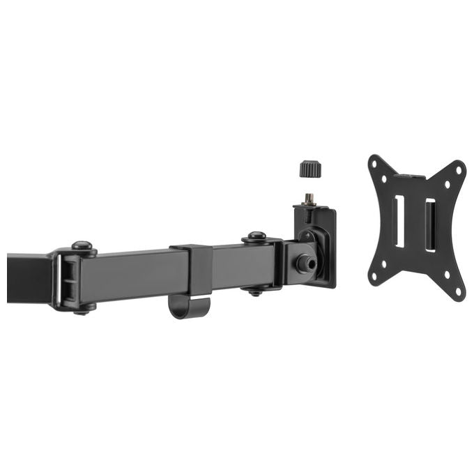 Equip Staffa Doppio Monitor Articolata 17-32'' VESA 100x100 9kg Nero da Tavolo