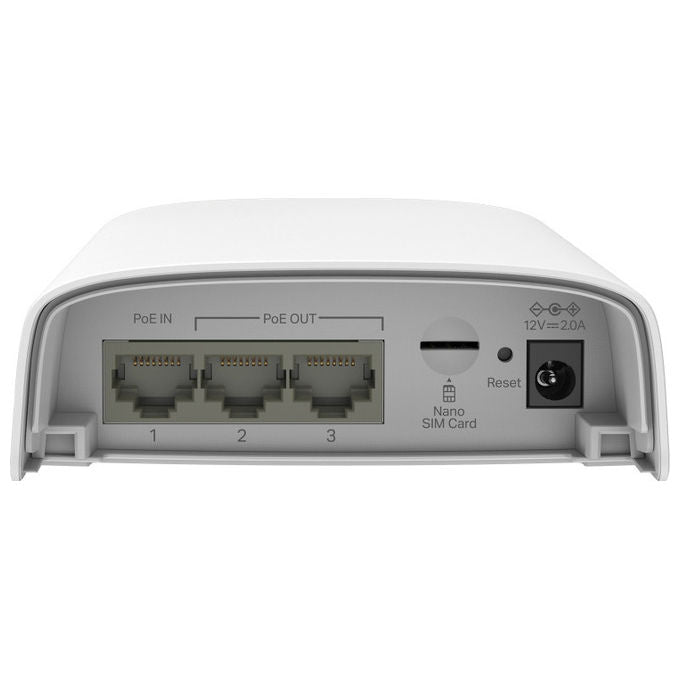 TP-Link ER703WP-4G-OUTDOOR Omada Gateway 4G+ Cat6 Wi-Fi 6 AX3000 Outdoor PoE IP55 colore Bianco