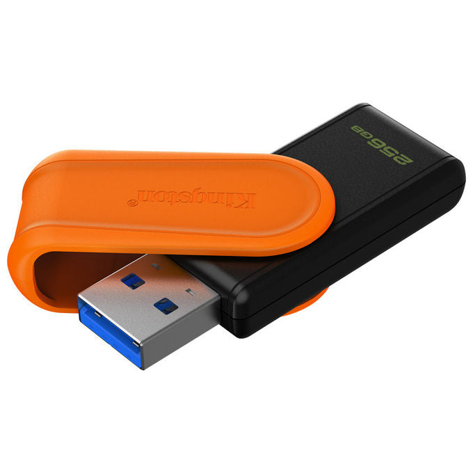 Kingston DTXS-256GB DataTraveler Exodia S Chiavetta USB 3.2 Gen 1 256GB Cappuccio Girevole colore Nero Arancione