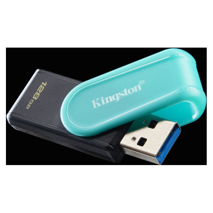 Kingston DTXS-128GB DataTraveler Exodia S Chiavetta USB 128GB USB 3.2 Gen 1 Tipo A Girevole colore Nero Turchese