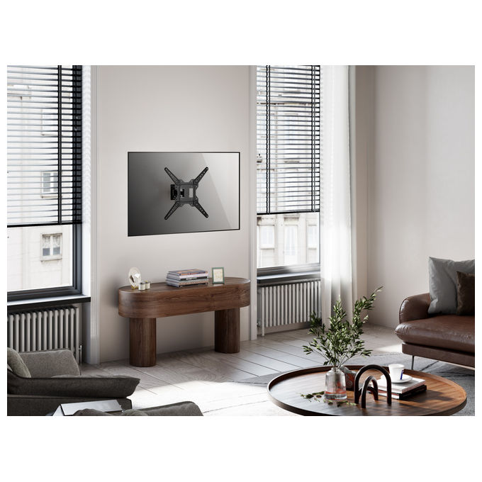 Equip Supporto TV Parete 23-55'' Full Motion VESA 400x400 Girevole Inclinabile 30kg