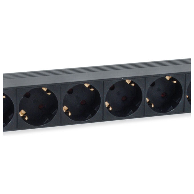 Equip PDU 333286 Nero 8 Prese AC 1U Rack Orizzontale 2500W Interruttore On-Off