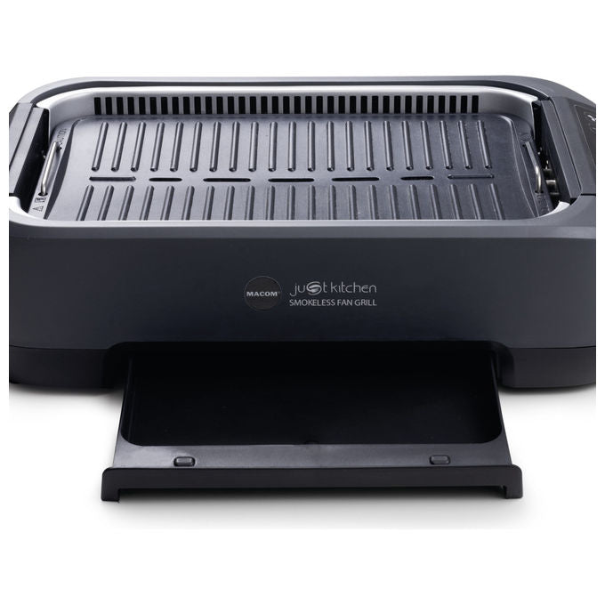 Macom 849 Smokeless Fan Grill Griglia Elettrica Senza Fumo Cappa Aspirante Integrata 1500W colore Antracite