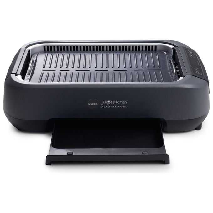 Macom 849 Smokeless Fan Grill Griglia Elettrica Senza Fumo Cappa Aspirante Integrata 1500W colore Antracite