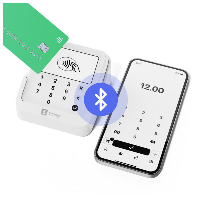 Sumup BUN-SUL-003 Solo Lite Lettore Smart Card POS Portatile NFC Bluetooth Batteria 8h colore Bianco