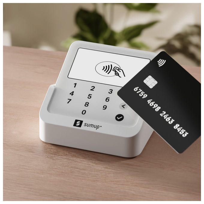 Sumup BUN-SUL-003 Solo Lite Lettore Smart Card POS Portatile NFC Bluetooth Batteria 8h colore Bianco