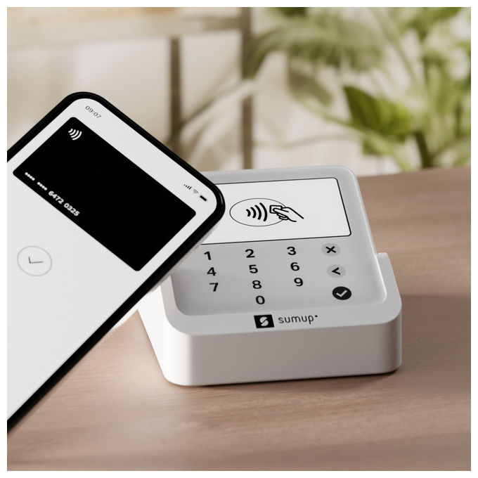 Sumup BUN-SUL-003 Solo Lite Lettore Smart Card POS Portatile NFC Bluetooth Batteria 8h colore Bianco