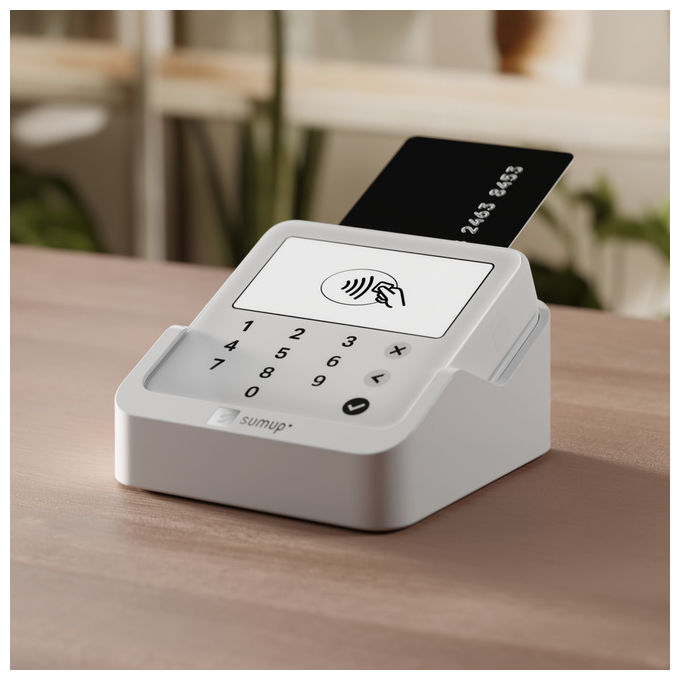 Sumup BUN-SUL-003 Solo Lite Lettore Smart Card POS Portatile NFC Bluetooth Batteria 8h colore Bianco