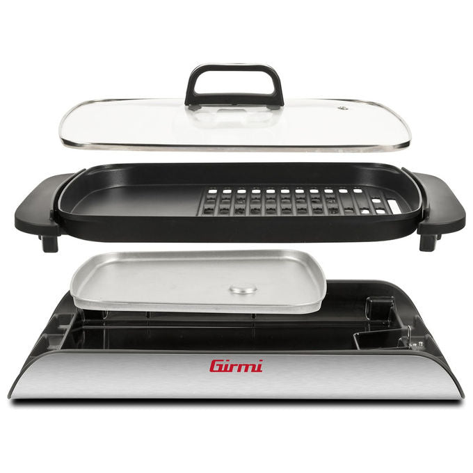 Con BQ90 Barbecue Elettrico 2000W con Piastra Antiaderente