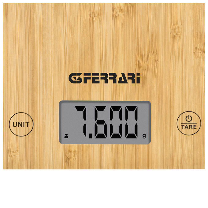 G3 Ferrari Bilancia da Cucina Elettronica Bamboo 10 kg
