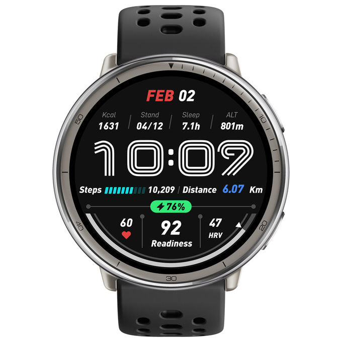 Amazfit W2437GL7N Active 2 Smartwatch Rotondo AMOLED 1.32'' GPS 164 Modalita' Sportive 10 giorni autonomia colore Nero