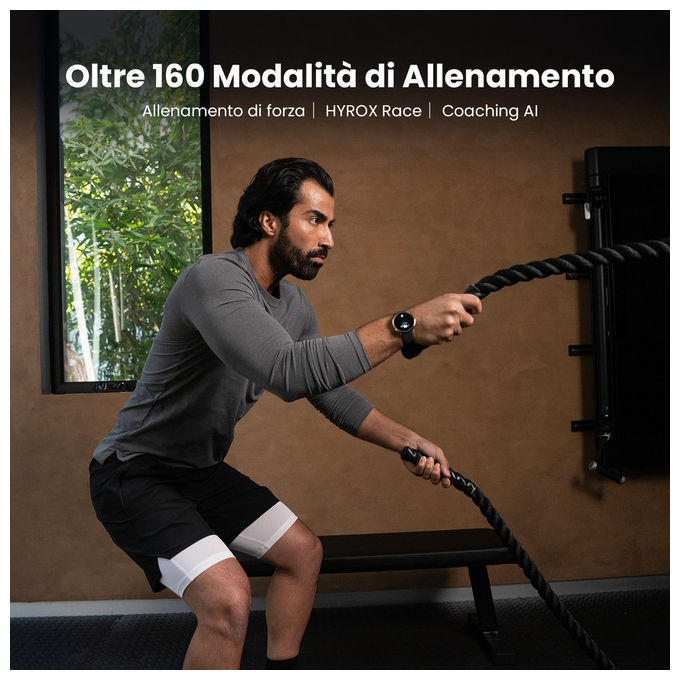 Amazfit W2437GL7N Active 2 Smartwatch Rotondo AMOLED 1.32'' GPS 164 Modalita' Sportive 10 giorni autonomia colore Nero