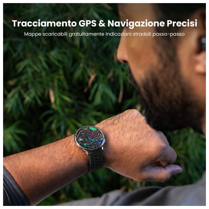 Amazfit W2437GL7N Active 2 Smartwatch Rotondo AMOLED 1.32'' GPS 164 Modalita' Sportive 10 giorni autonomia colore Nero