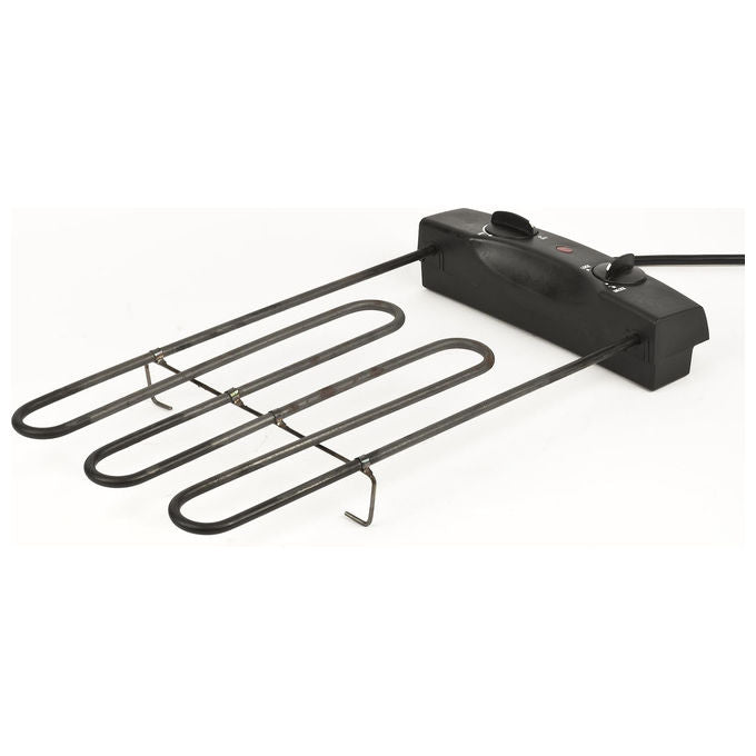 Girmi BQ1200 Barbecue Elettrico Griglia Inox 34x24.5 cm 2000W Termostato Regolabile Vassoio Smontabile colore Argento