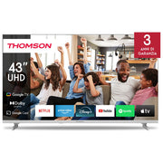 Thomson 43UG4S14W Smart TV 43'' 4K Ultra HD Google TV Direct-LED HDR10 Dolby Audio Wi-Fi colore Bianco
