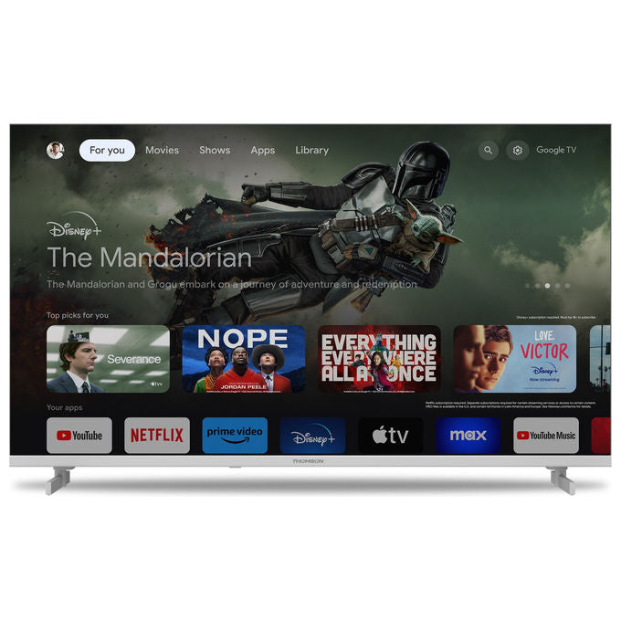Thomson 43UG4S14W Smart TV 43'' 4K Ultra HD Google TV Direct-LED HDR10 Dolby Audio Wi-Fi colore Bianco