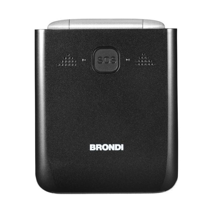 Brondi SF20251013B0FSD5BFV4 Amico Tuo 4G Cellulare a Conchiglia per Anziani Dual SIM VoLTE Tasto SOS Display 2.4'' Bluetooth 5.1 MicroSD 32GB colore Nero