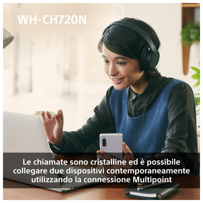 Sony WHCH720NP Cuffie a Padiglione Wireless Bluetooth 5.2 Noise Cancelling 50h Autonomia USB tipo-C colore Rosa