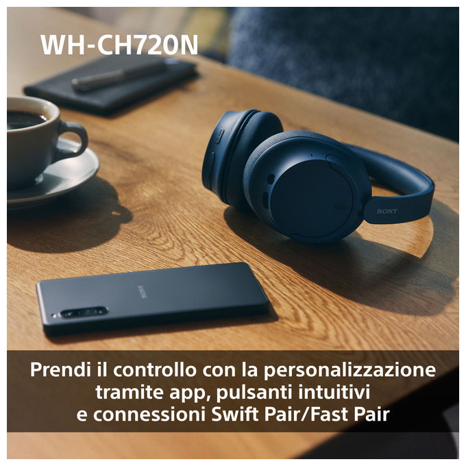 Sony WHCH720NP Cuffie a Padiglione Wireless Bluetooth 5.2 Noise Cancelling 50h Autonomia USB tipo-C colore Rosa
