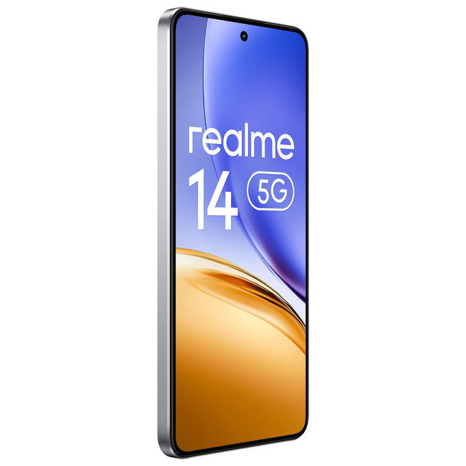 Realme 14 Smartphone 5G 6.67'' AMOLED 120Hz Snapdragon 6 Gen 4 12 GB 256 GB 50 MP 6000 mAh Android 15 colore Argento