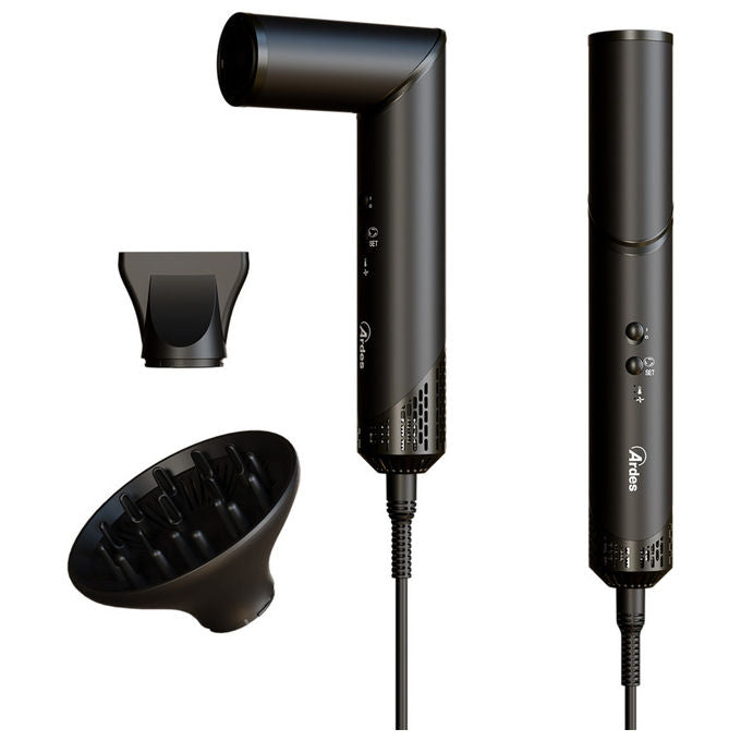Ardes ARPHON03 Estylia Asciugacapelli e Styler 1500 W Brushless Ionico 5 Accessori Intercambiabili colore Nero