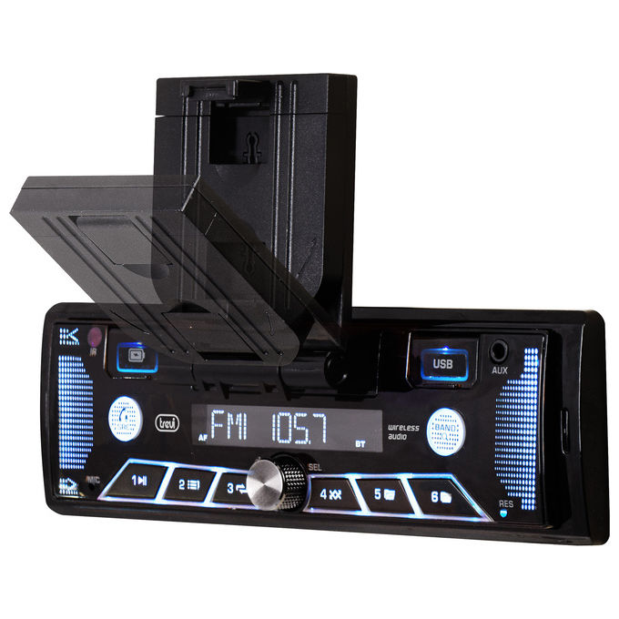 Trevi Autoradio FM 40W Supporto Smartphone 7'' Wireless USB AUX-IN