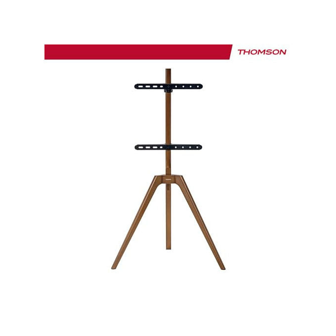 Thomson S603 Supporto TV da Pavimento in Legno 45'' 65'' VESA 400x400 40 Kg Rotazione 45° colore Marrone