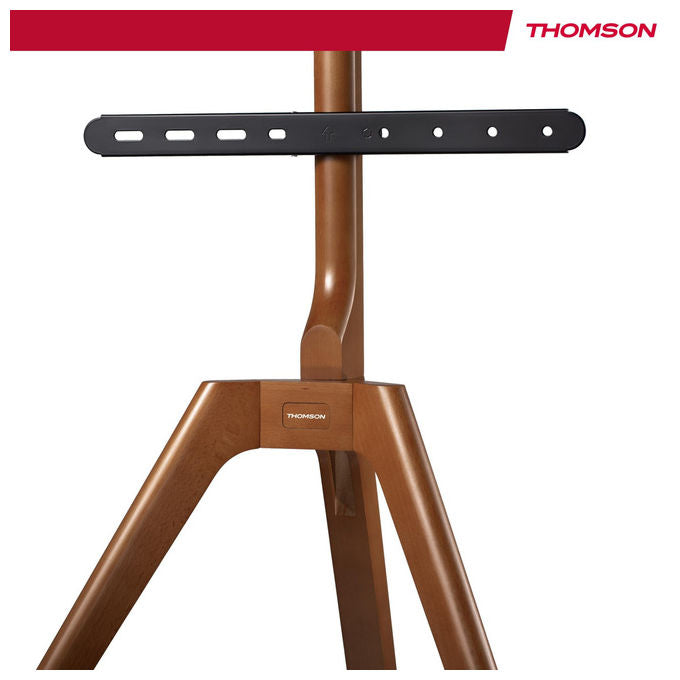 Thomson S603 Supporto TV da Pavimento in Legno 45'' 65'' VESA 400x400 40 Kg Rotazione 45° colore Marrone