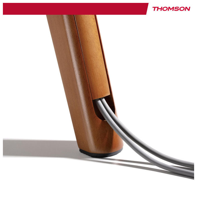 Thomson S603 Supporto TV da Pavimento in Legno 45'' 65'' VESA 400x400 40 Kg Rotazione 45° colore Marrone