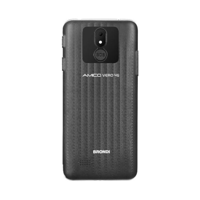 Brondi B0FF58FVVL Amico Vero 4G Smartphone per Anziani 5.7'' 3 GB RAM 32 GB Android 14 Dual SIM Tasto SOS colore Nero
