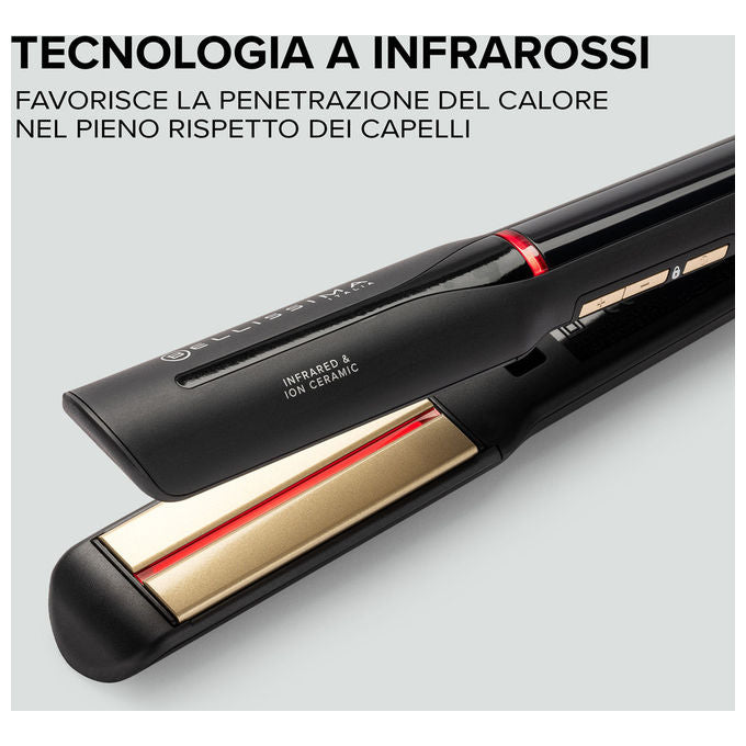 Bellissima 11948 Creativity Infrared Piastra per capelli Ion Ceramic 11 temperature 130°C 230°C 60 W colore Nero