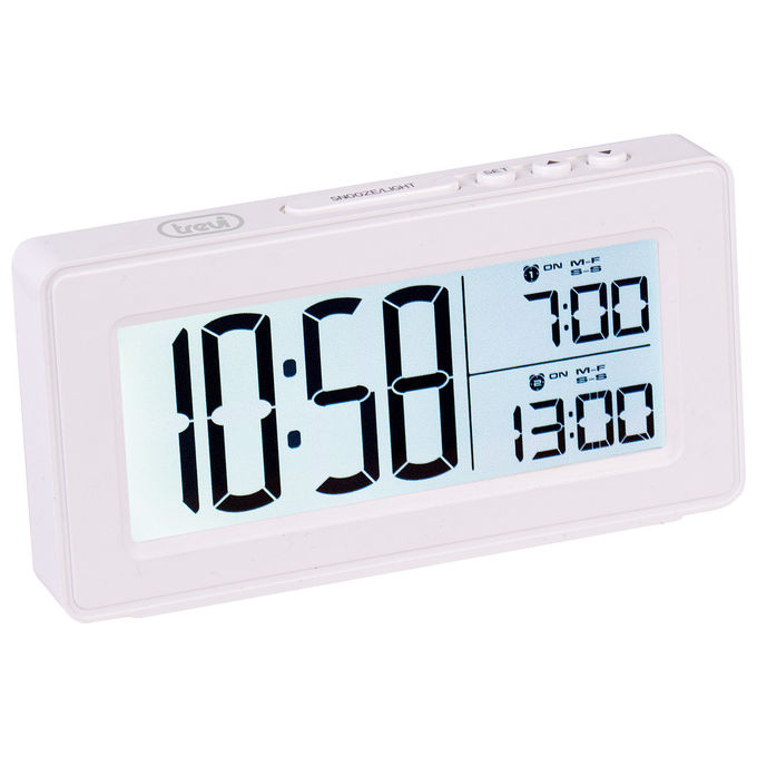 Trevi Orologio Digitale con Due Sveglie Grande Display LCD