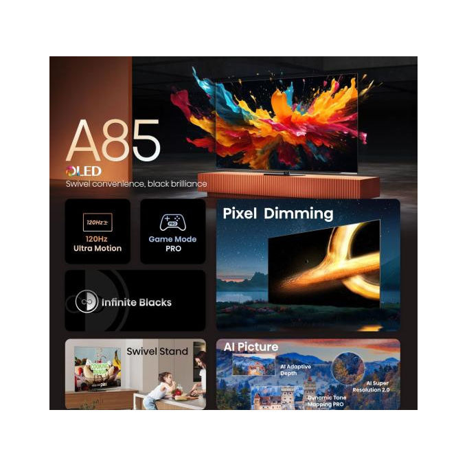 Hisense 65A86N OLED Smart TV con Pixel Dimming