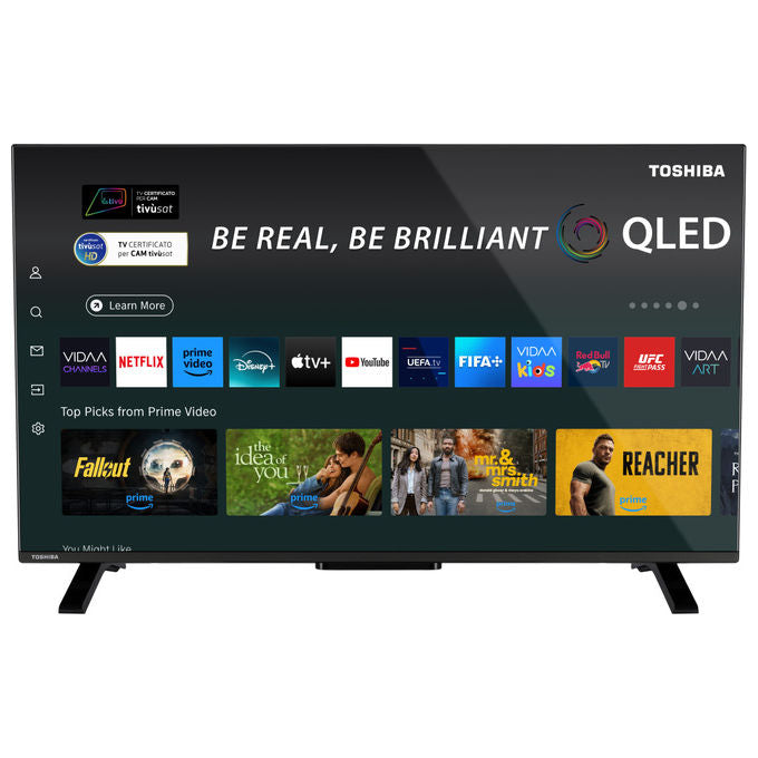 Toshiba 40QV2F63DA Smart TV QLED 40'' Full HD Direct-LED HDR DVB-T2 VIDAA colore Nero