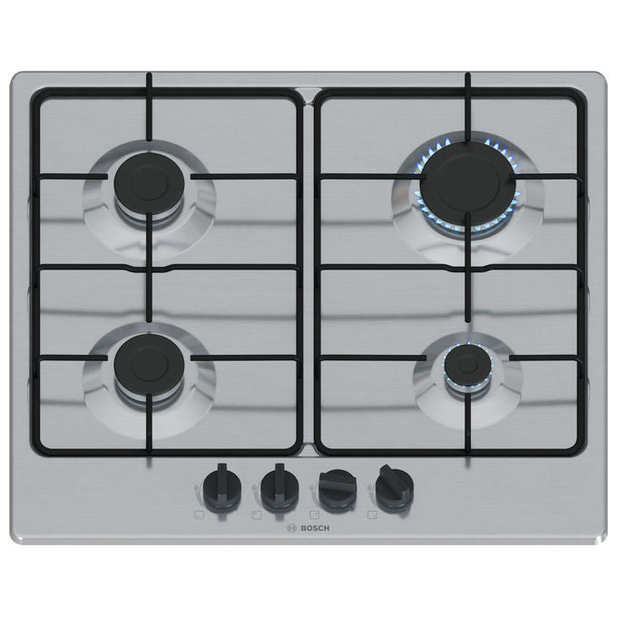 Bosch PGP6B5K85 Serie 4 Piano cottura a gas 60 cm 4 fuochi da incasso accensione elettronica colore Inox