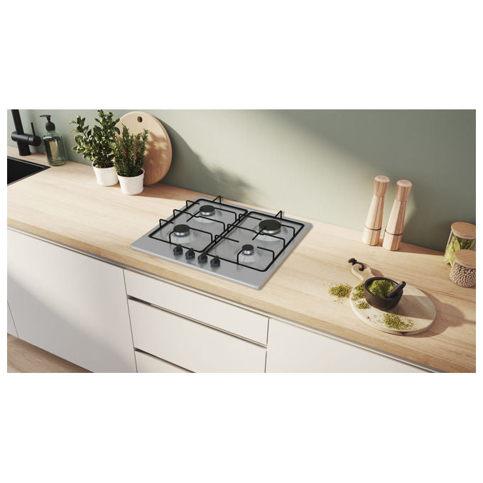 Bosch PGP6B5K85 Serie 4 Piano cottura a gas 60 cm 4 fuochi da incasso accensione elettronica colore Inox