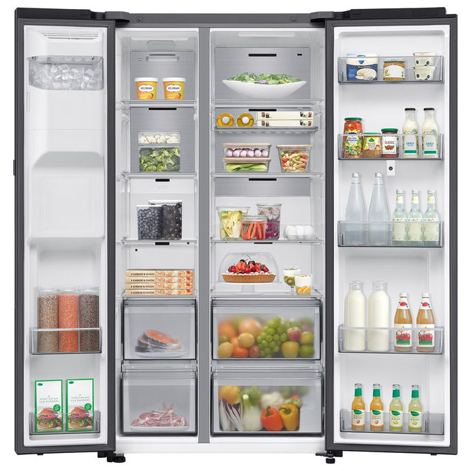 Samsung RS90F66BEFEF Series 9 Frigorifero Side by Side Family Hub 614 L 178 cm Classe E 34 dB Twin Cooling Wi-Fi colore Nero