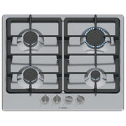 Bosch PGP6B5K90 Serie 4 Piano cottura Gas 60 cm 4 fuochi Griglie Ghisa Accensione Elettronica colore Acciaio inox