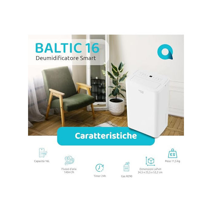 Irradio Belair Baltic 16L Deumidificatore Efficiente