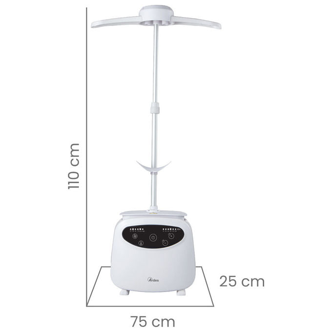 Ardes ARAIRST01 Tsunami Asciuga e Stira Camicie Automatico 1200 W Touch Timer 3 ore colore Bianco