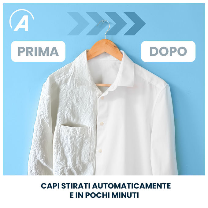 Ardes ARAIRST01 Tsunami Asciuga e Stira Camicie Automatico 1200 W Touch Timer 3 ore colore Bianco