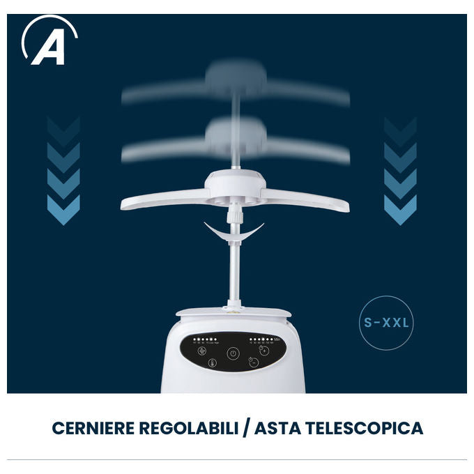 Ardes ARAIRST01 Tsunami Asciuga e Stira Camicie Automatico 1200 W Touch Timer 3 ore colore Bianco