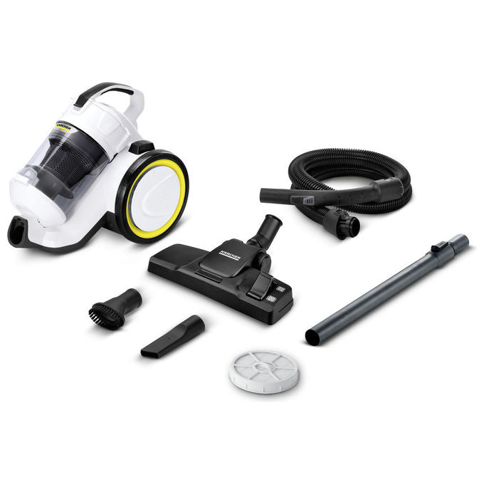 Kärcher 1.198-053.0 VC 3 Aspirapolvere a Cilindro Multiciclone Senza Sacchetto 0,9 L 700 W 76 dB colore Nero Bianco Giallo