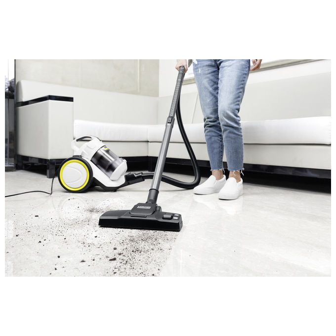 Kärcher 1.198-053.0 VC 3 Aspirapolvere a Cilindro Multiciclone Senza Sacchetto 0,9 L 700 W 76 dB colore Nero Bianco Giallo
