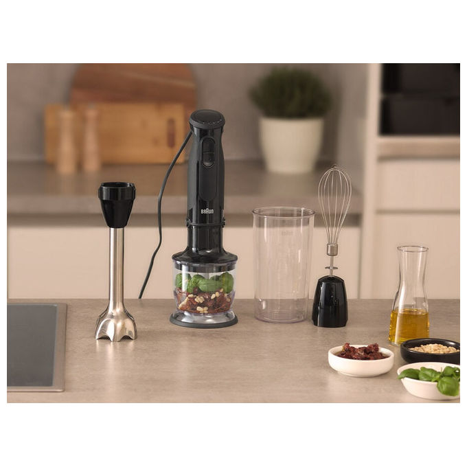 Braun MQ50202M MultiQuick 5 Frullatore ad Immersione 1000 W 21 Velocita' 0,6 L colore Nero