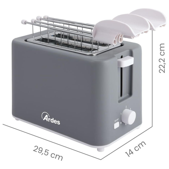 Ardes Tostapane 2 Fette In Acciaio Inox Con Timer