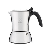 Forever 121350 Miss Perla Caffettiera Moka 2 Tazze Acciaio Inox Compatibile Induzione colore Argento