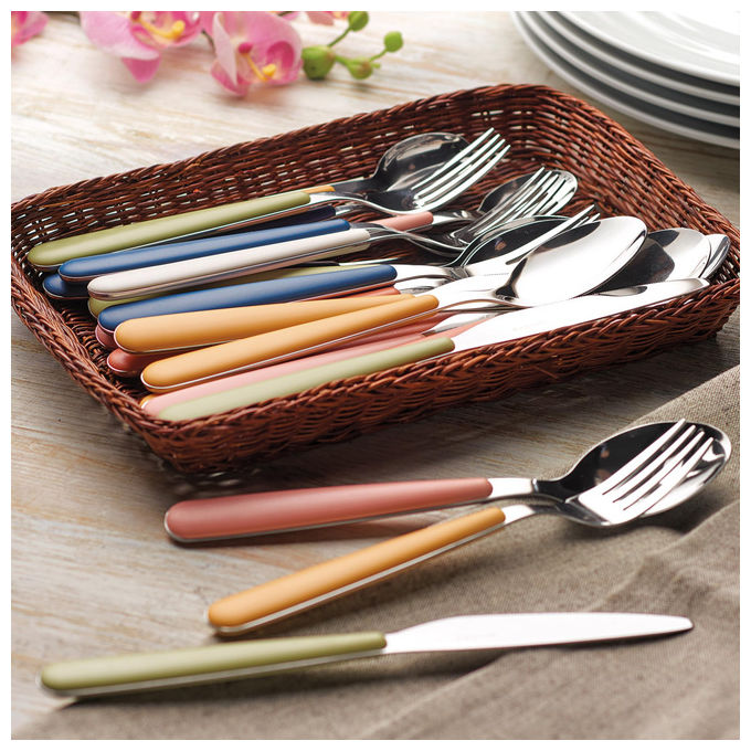 Yeppon Posate Colorate in Acciaio Inox Set da 6 Posti